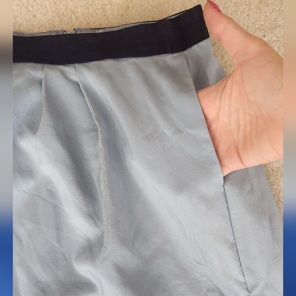 BODEN 100% silk colorblock maxi skirt black & blue long feminine classy US 10 - Picture 8 of 11